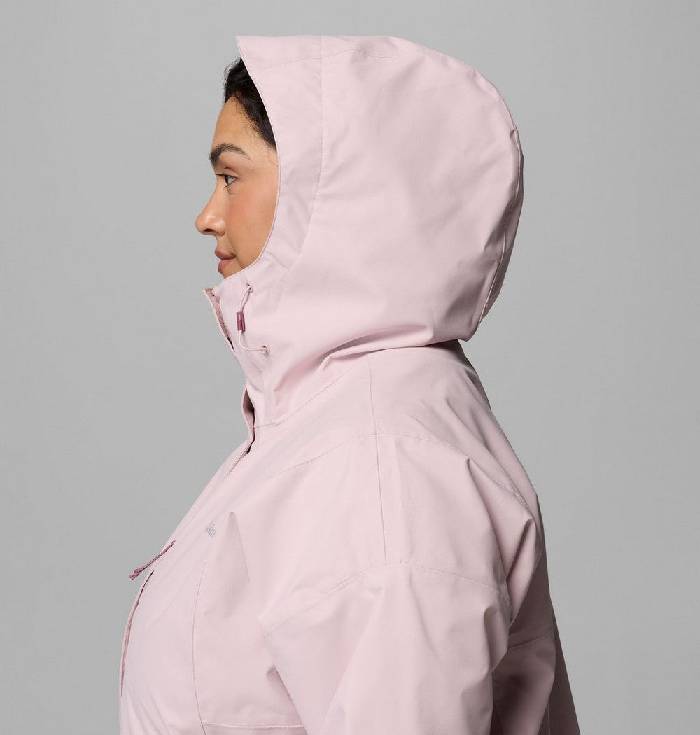 Women's Plus Size Waterproof Rain Jacket - Navy