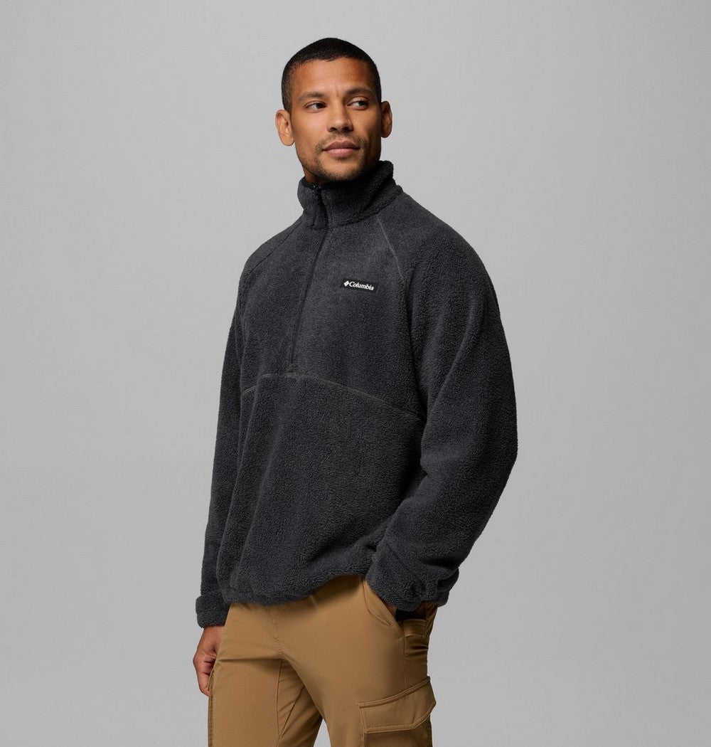 Men's Fleece Half-Zip Pullover - Dark Grey
