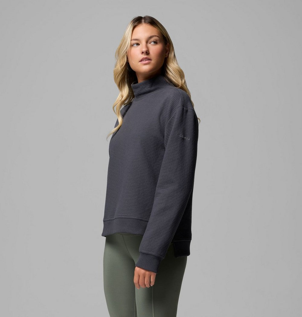 Women's Mock Neck Long Sleeve Shirt - Green