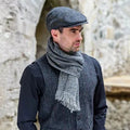 Tweed Flat Cap - Charcoal Mustard