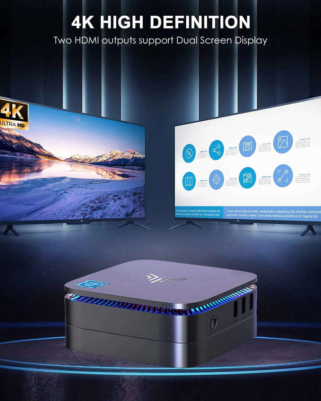 Kamrui Mini PC AK1 Pro 12GB RAM 256GB SSD