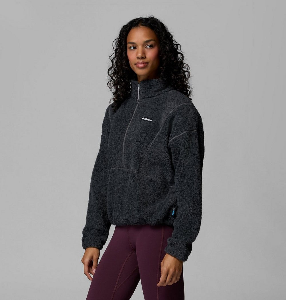 Women's Fleece Half-Zip Pullover - Blue Grey
