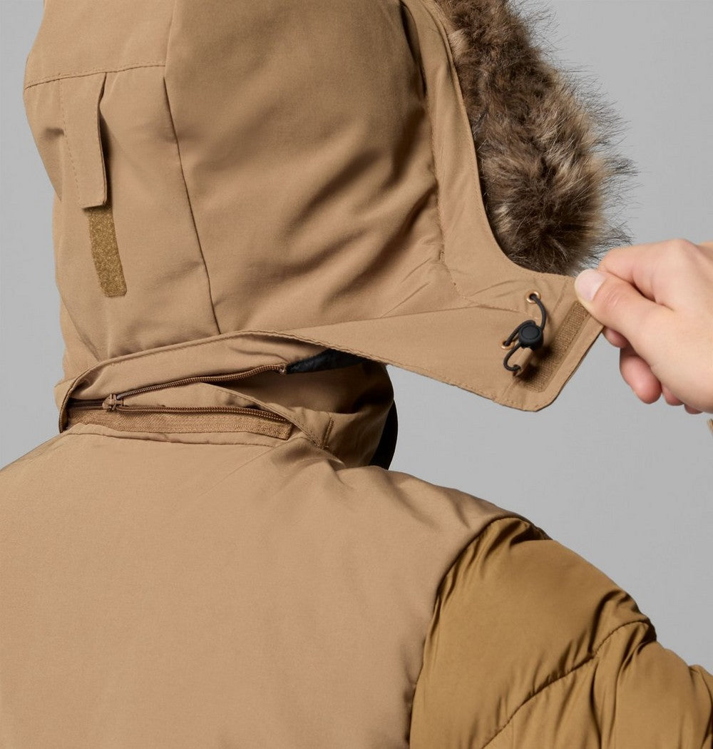Men's Hooded Insulated Parka - Brown Black