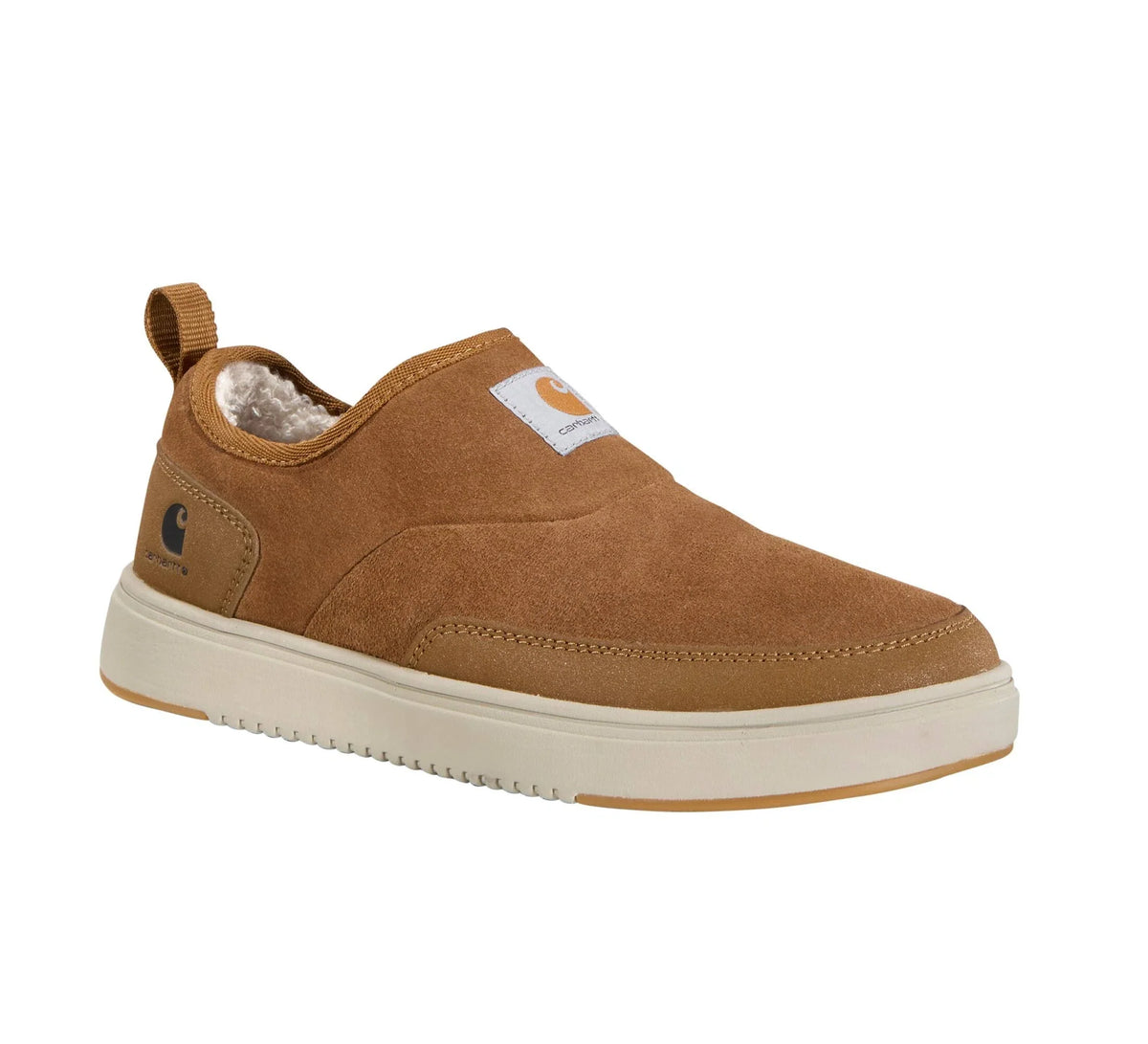 Suede Sherpa-Lined Slip-On Shoe - Brown