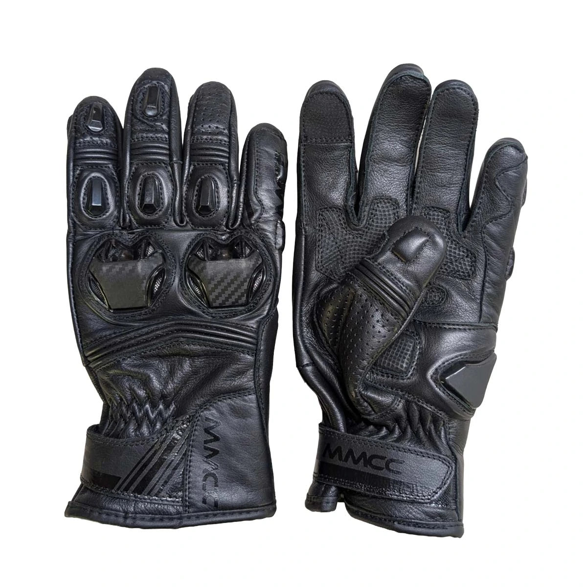 Short-Cuff Motorcycle Riding Gloves - Black