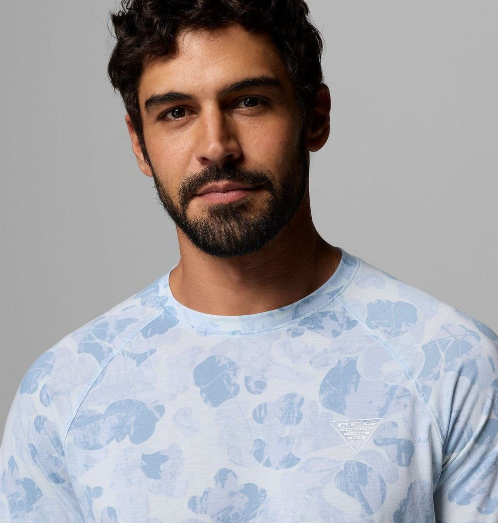 Men's Printed Long-Sleeve Fishing Shirt - Gray