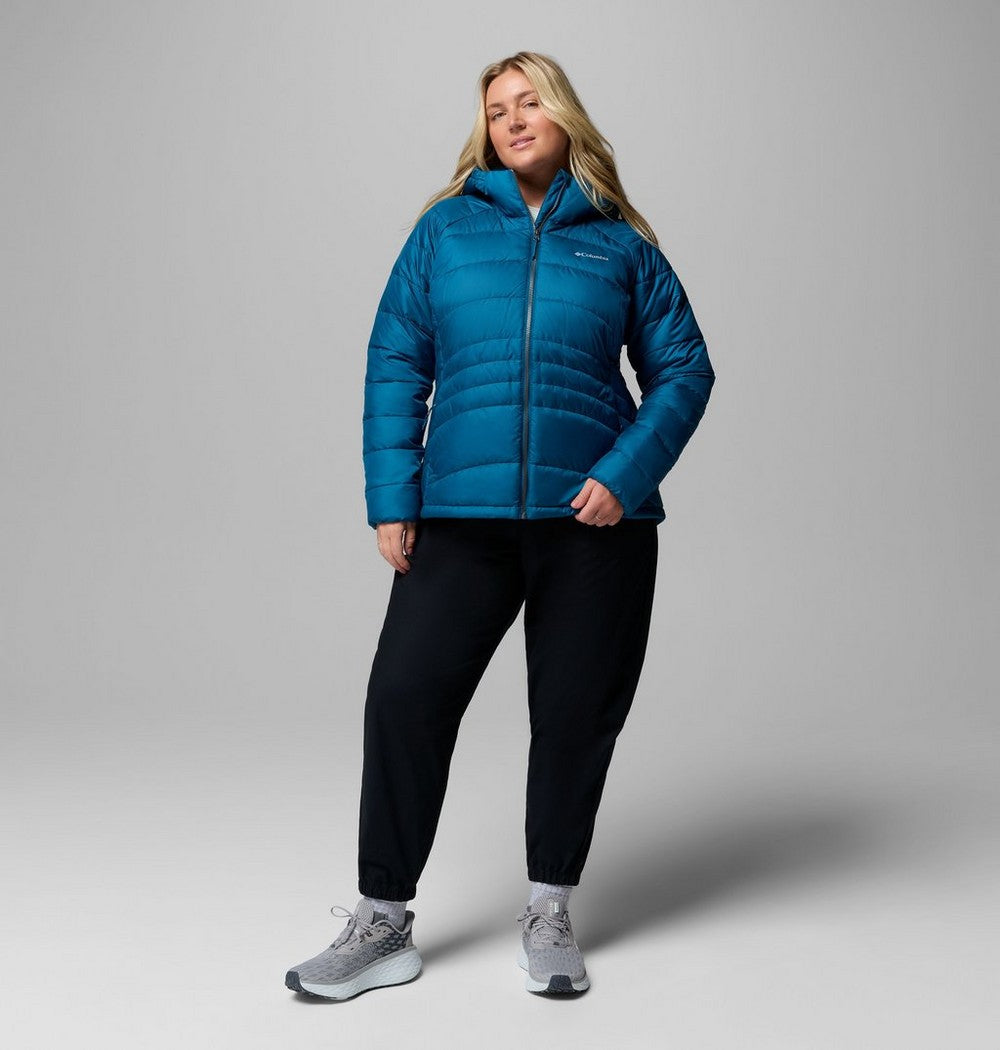 Women's Plus Size Insulated Hooded Jacket - Blue