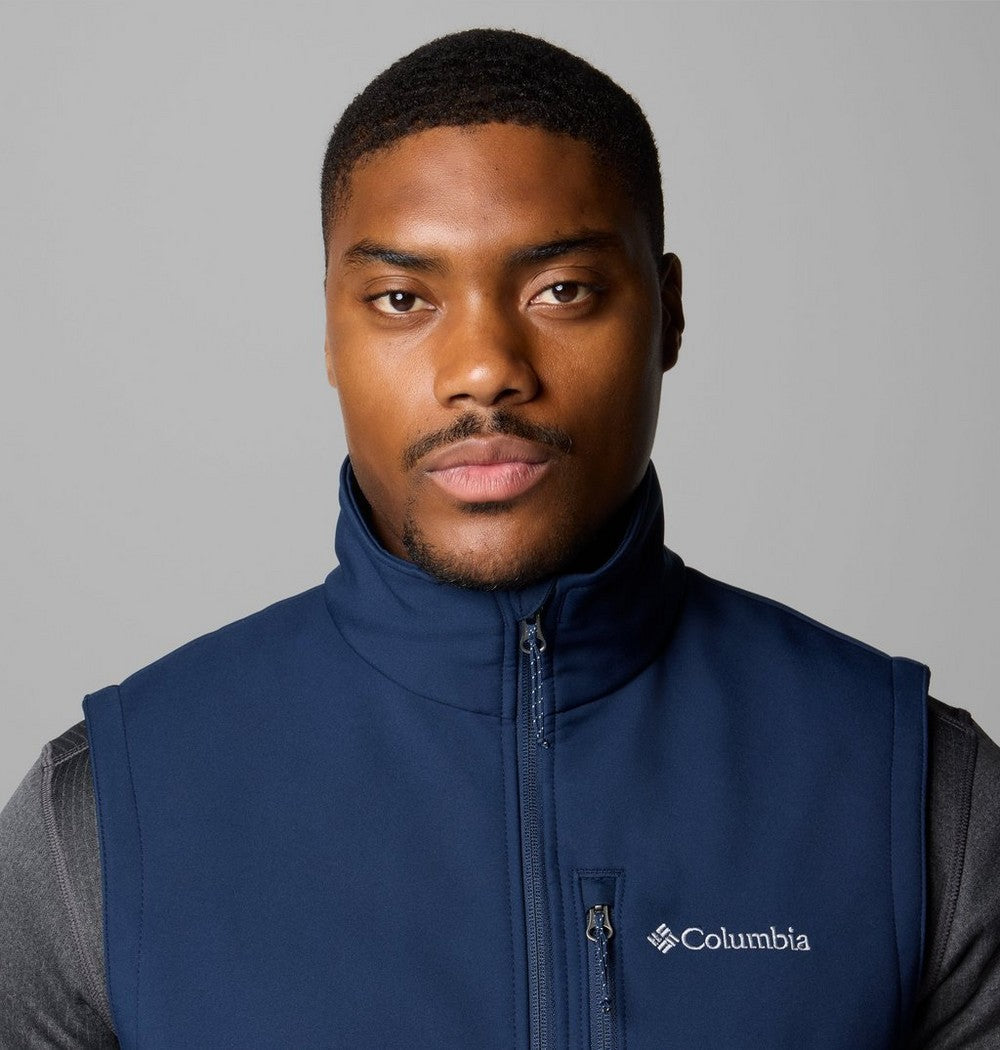 Men's Wind-Resistant Softshell Vest - Gray