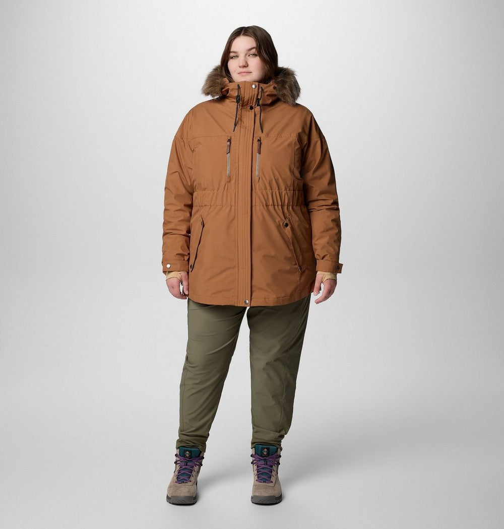Women's Plus 3-In-1 Hooded Winter Jacket - Green