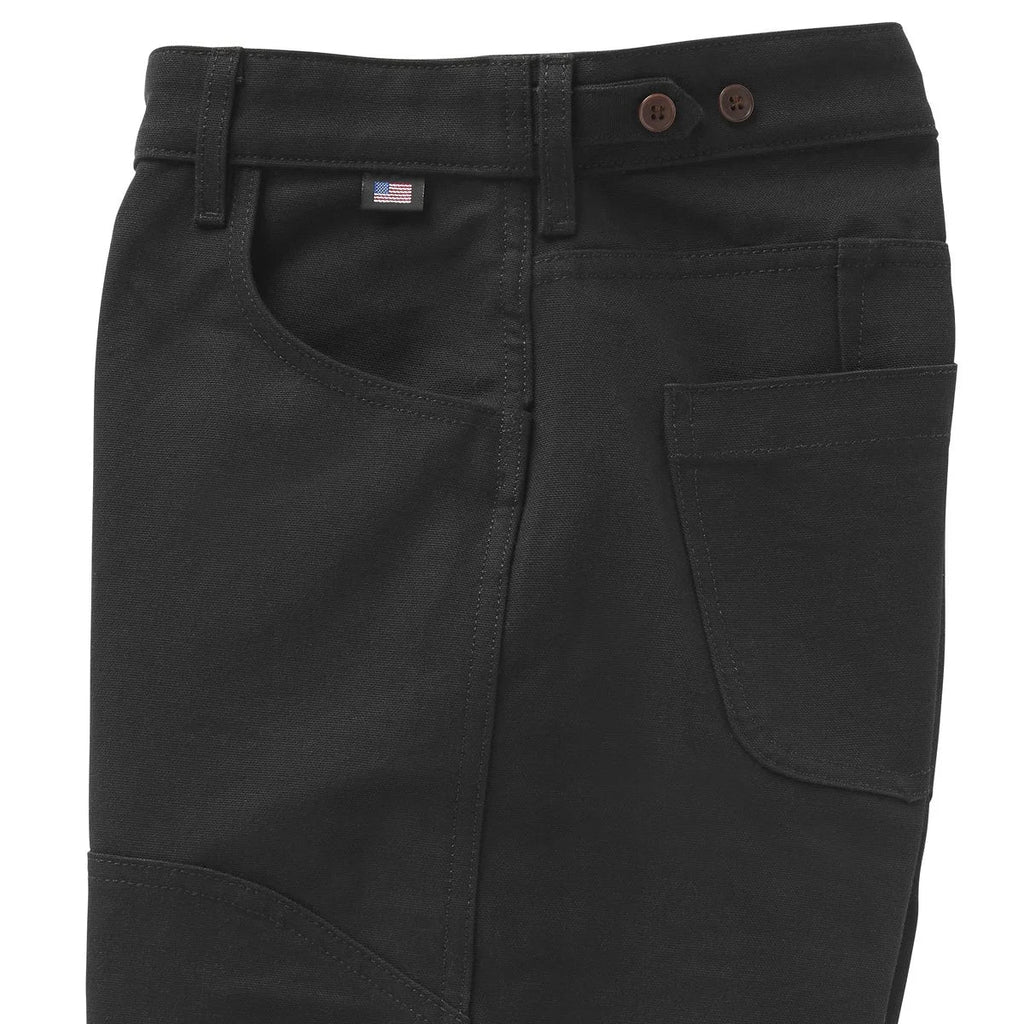 Women's Double-Knee Duck Canvas Pants - Black