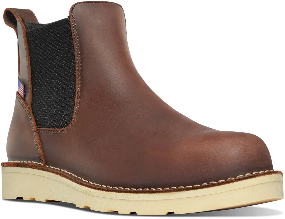 Men's 6-Inch Leather Work Chelsea Boot - Brown