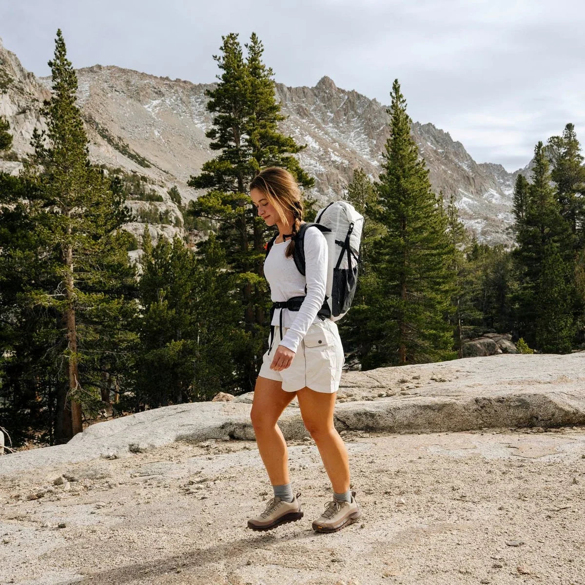 Women's Waterproof Low Hiking Shoe - Gray