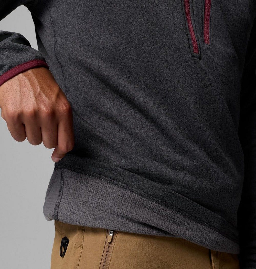 Men's Grid Fleece Half-Zip Pullover - Black
