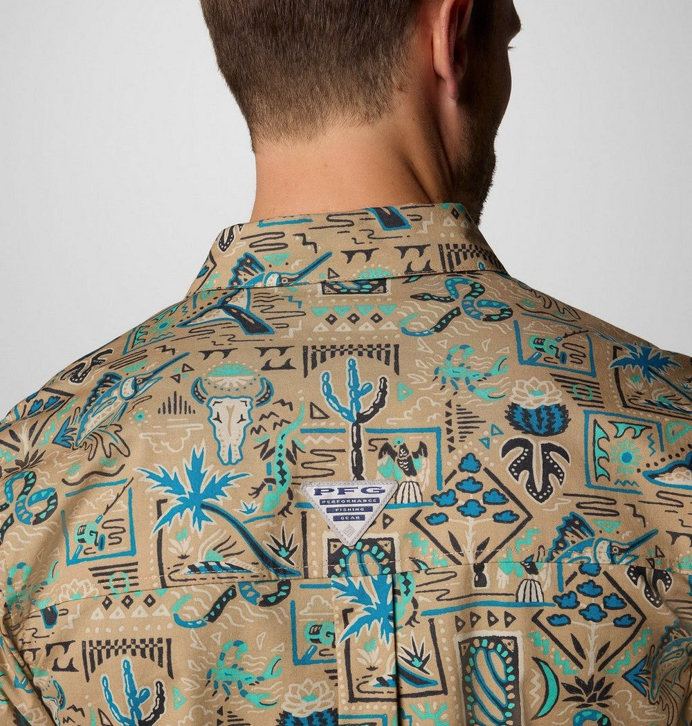 Men's Short-Sleeve Cotton Camp Shirt - Gray