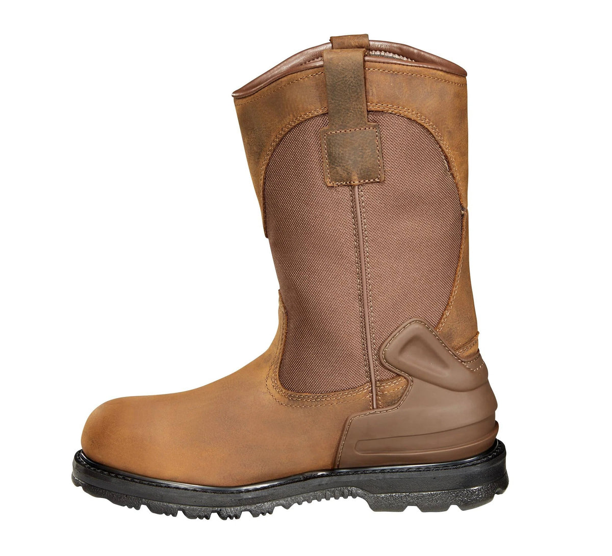 Men's 11-Inch Waterproof Steel Toe Pull-On Boot - Brown