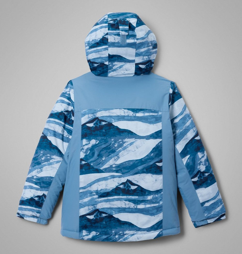 Girls' Insulated Printed Winter Jacket - Blue
