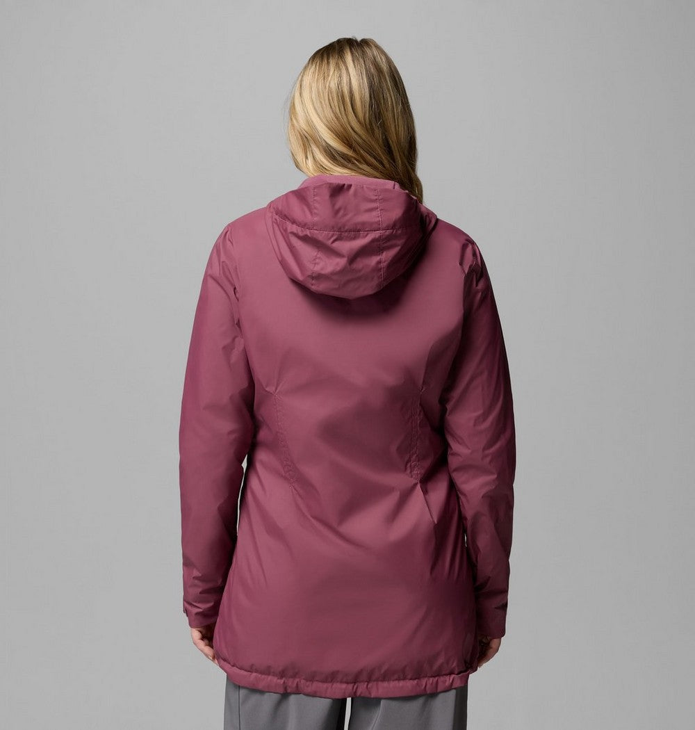 Women's Lined Long Rain Jacket - Blue