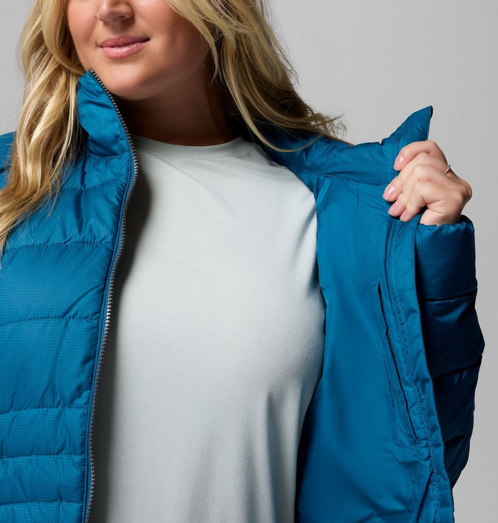 Women's Plus Size Insulated Hooded Jacket - Blue