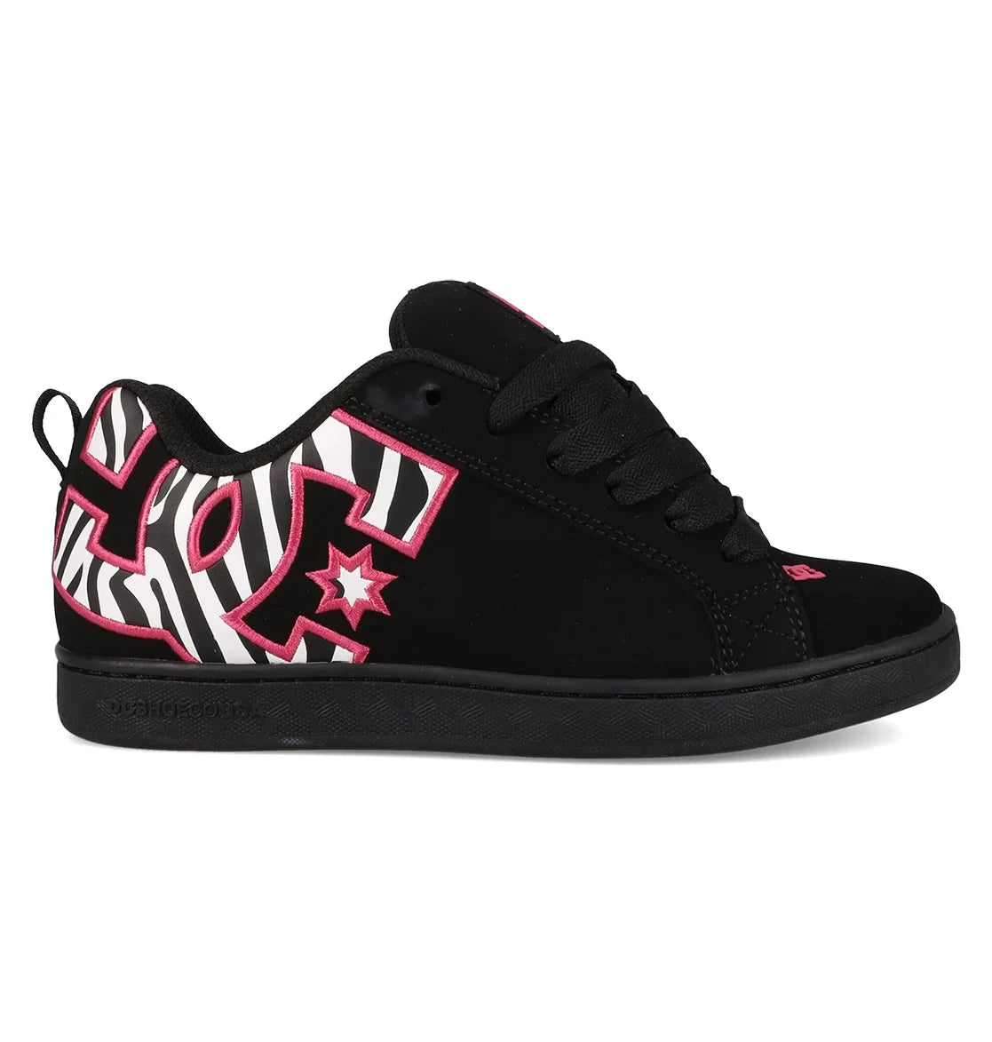 Women's Padded Cupsole Sneakers - Black White Pink