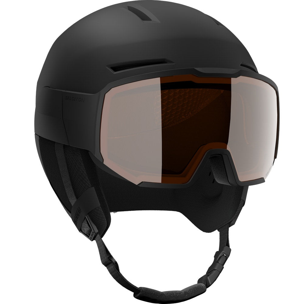 Adjustable Ski Helmet With Visor - Black