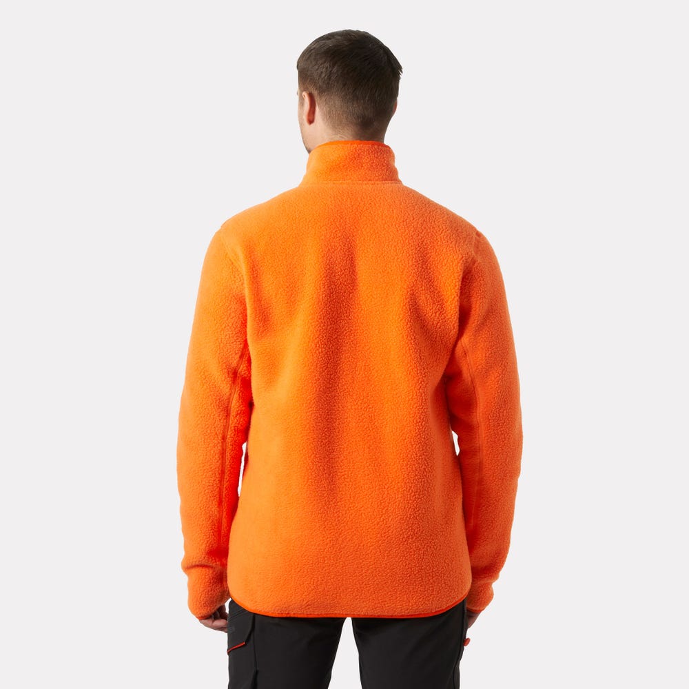 Recycled Pile Fleece Jacket - Dark Orange