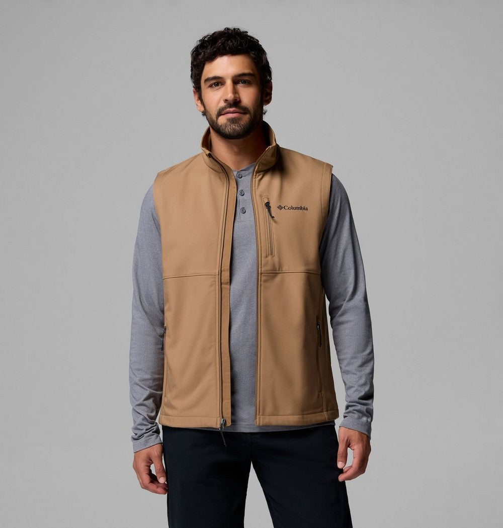 Men's Wind-Resistant Softshell Vest - Gray