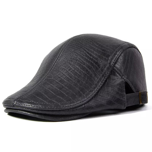 Aberdeen Genuine Leather Duckbill Flat Cap