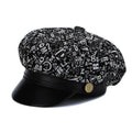 Albany Woman Genuine Leather Newsboy Cap