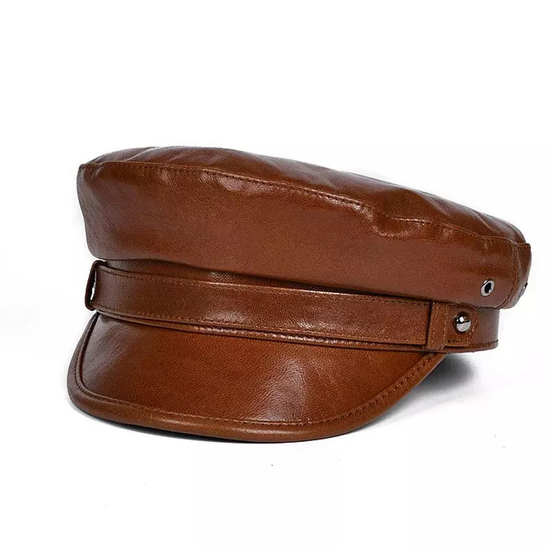 Albiach Genuine Leather Sailor Cap