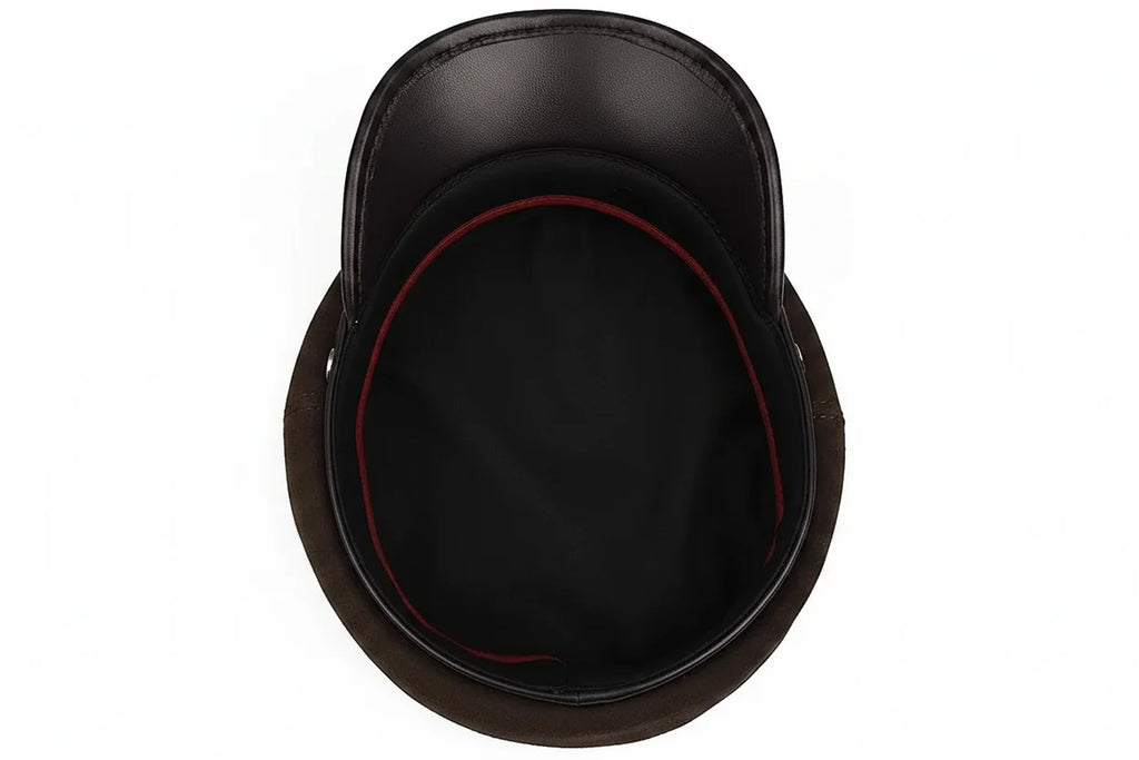 Alhambra Mosaic Brown Genuine Leather Sailor Cap