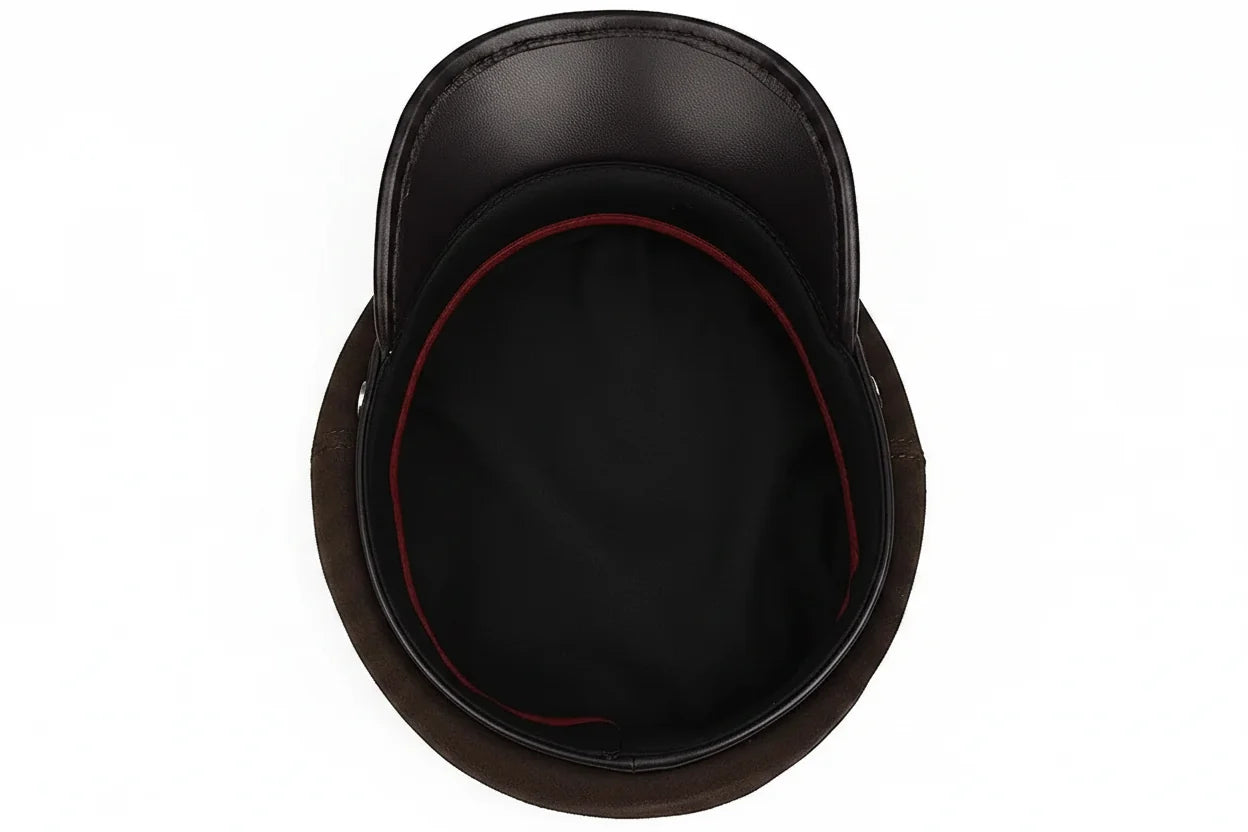 Alhambra Mosaic Brown Genuine Leather Sailor Cap