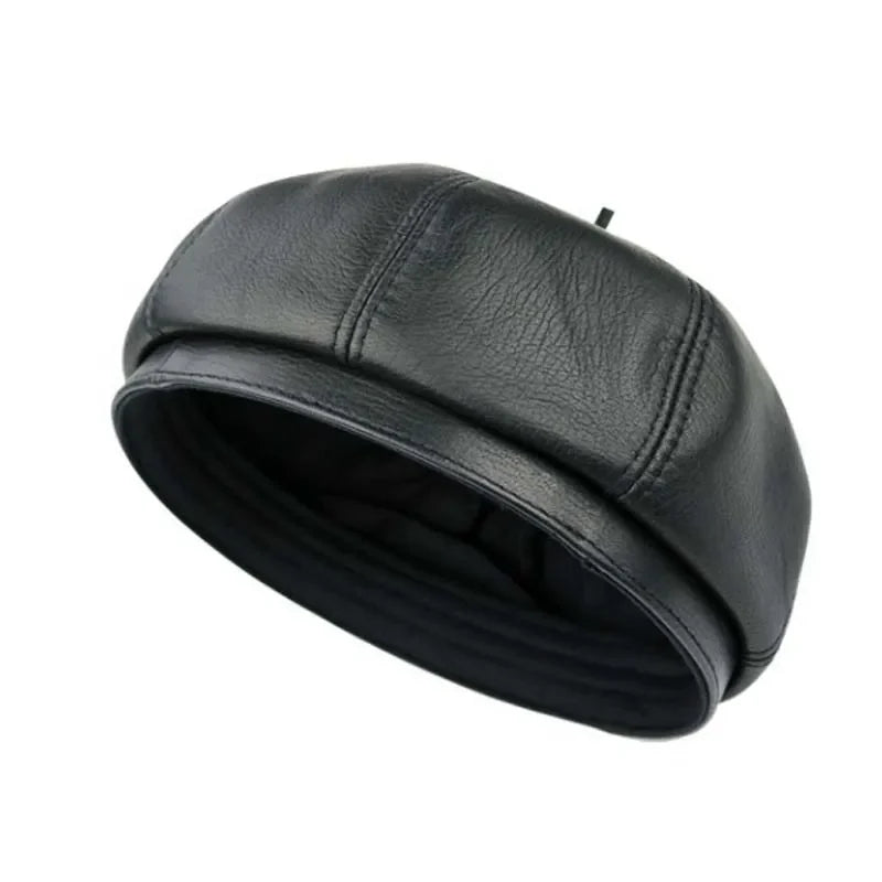 Anneux Genuine Leather Beret