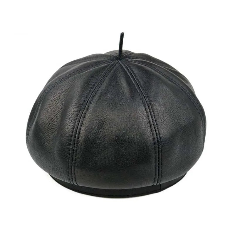 Anneux Genuine Leather Beret