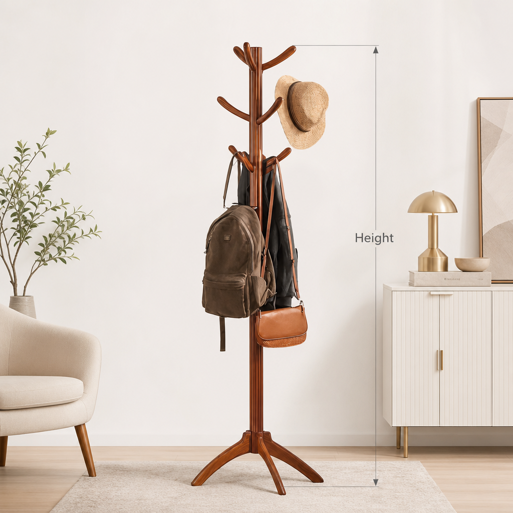 Solid Wood Coat Rack
