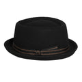 Benedetti Black Wool Porkpie Hat