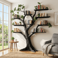 Biophilic Sculptural Solid Wood Tree Bookshelf