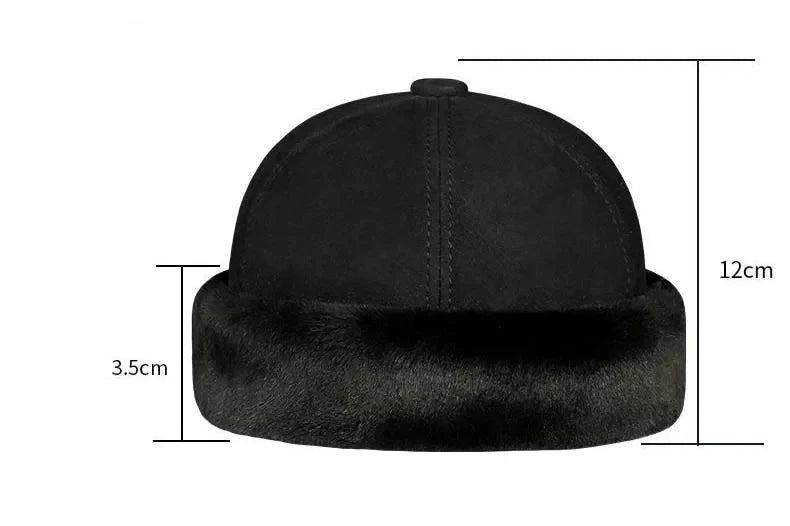 Bozeman Winter Genuine Leather Fur Docker Cap