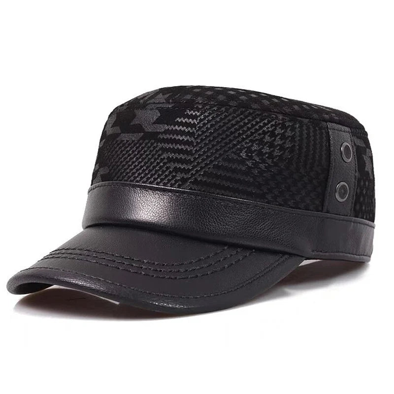 Bradford Genuine Leather Army Cap