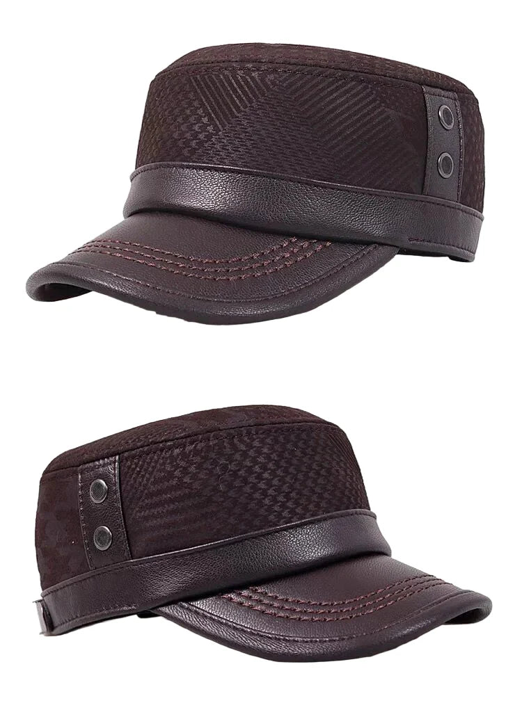 Bradford Genuine Leather Army Cap