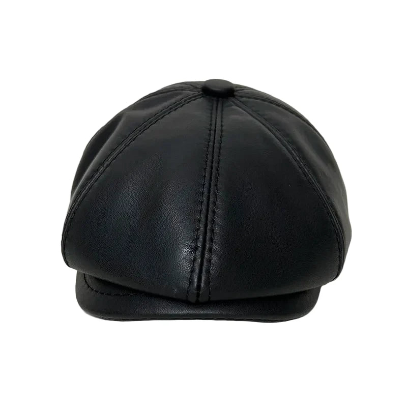 Brighton Winter Genuine Leather Earflaps Newsboy Cap