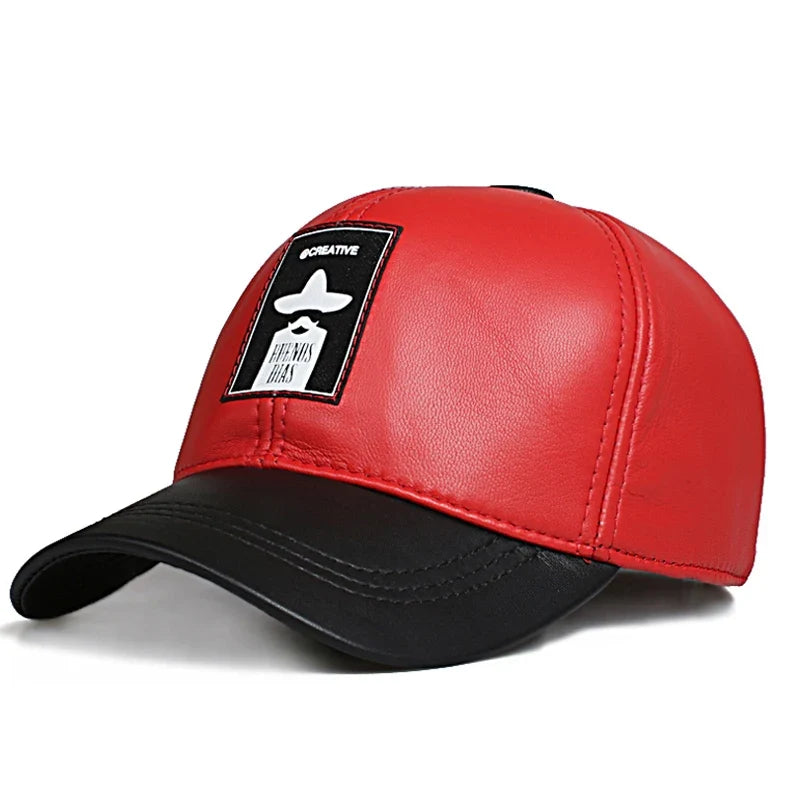 Buenos Dias Genuine Leather Baseball Cap