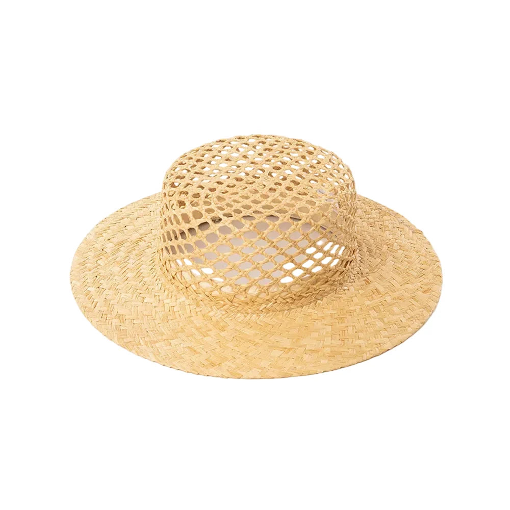 Copacabana Summer Handmade Raffia Sun Boater Hat