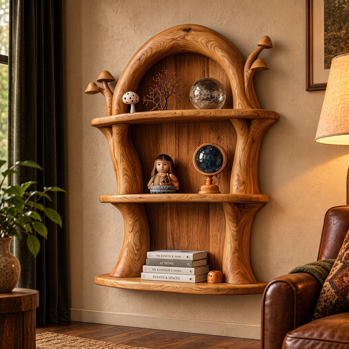 Cottagecore Arched Wood Wall Niche