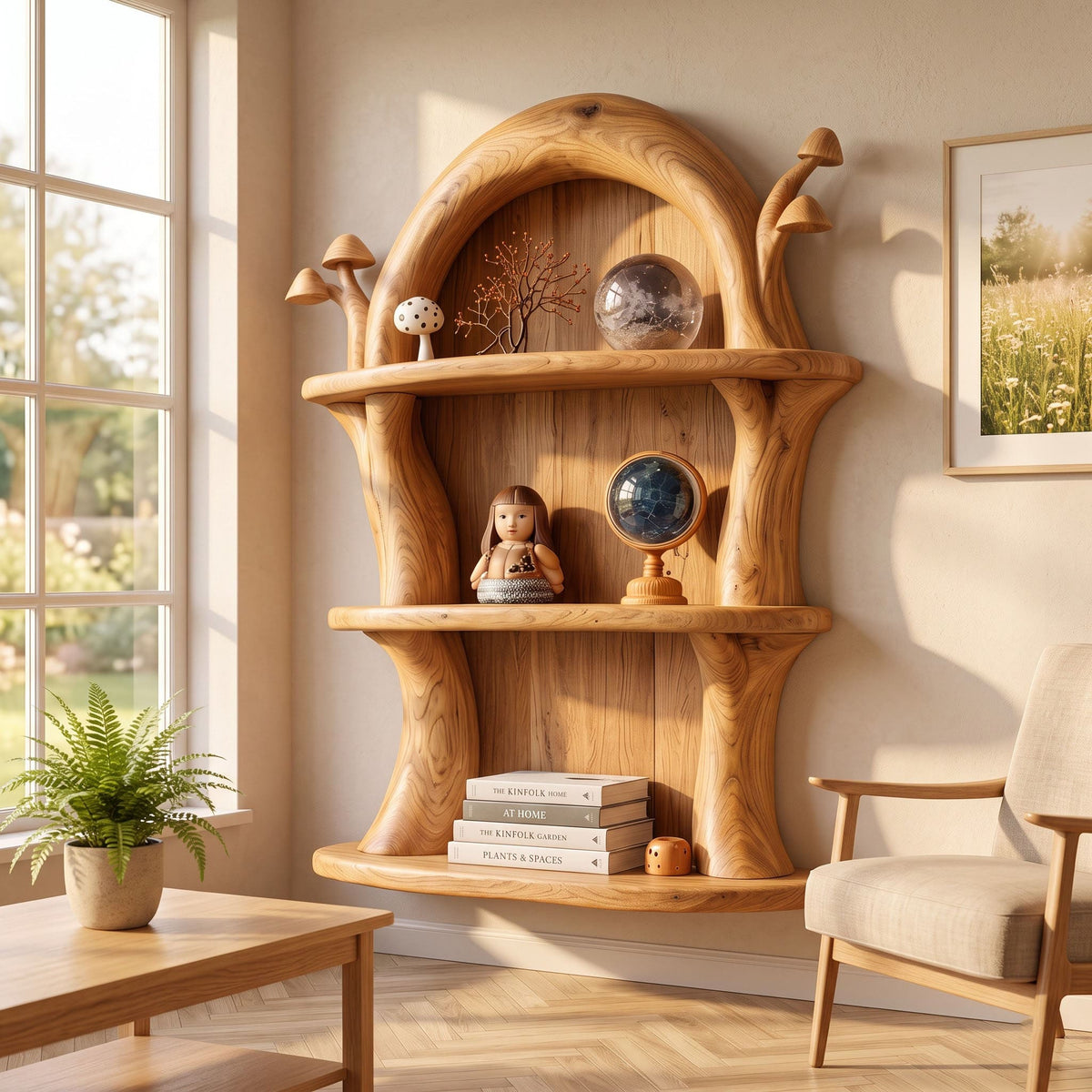 Cottagecore Arched Wood Wall Niche