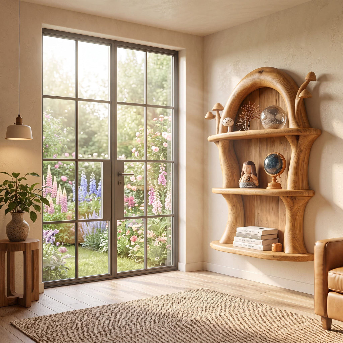 Cottagecore Arched Wood Wall Niche