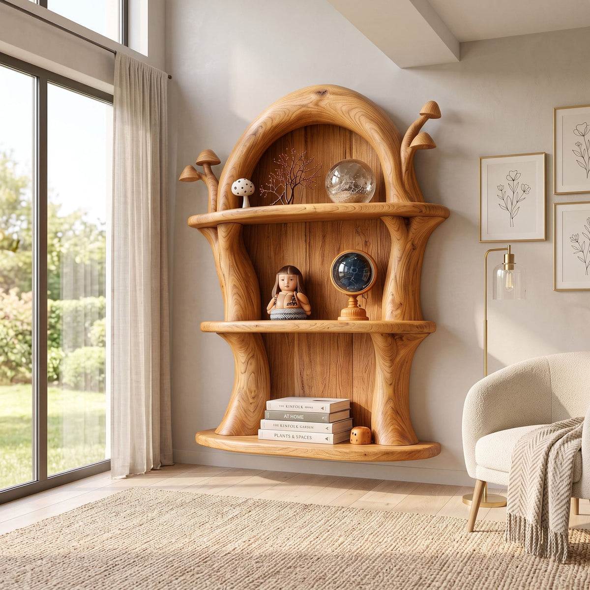 Cottagecore Arched Wood Wall Niche