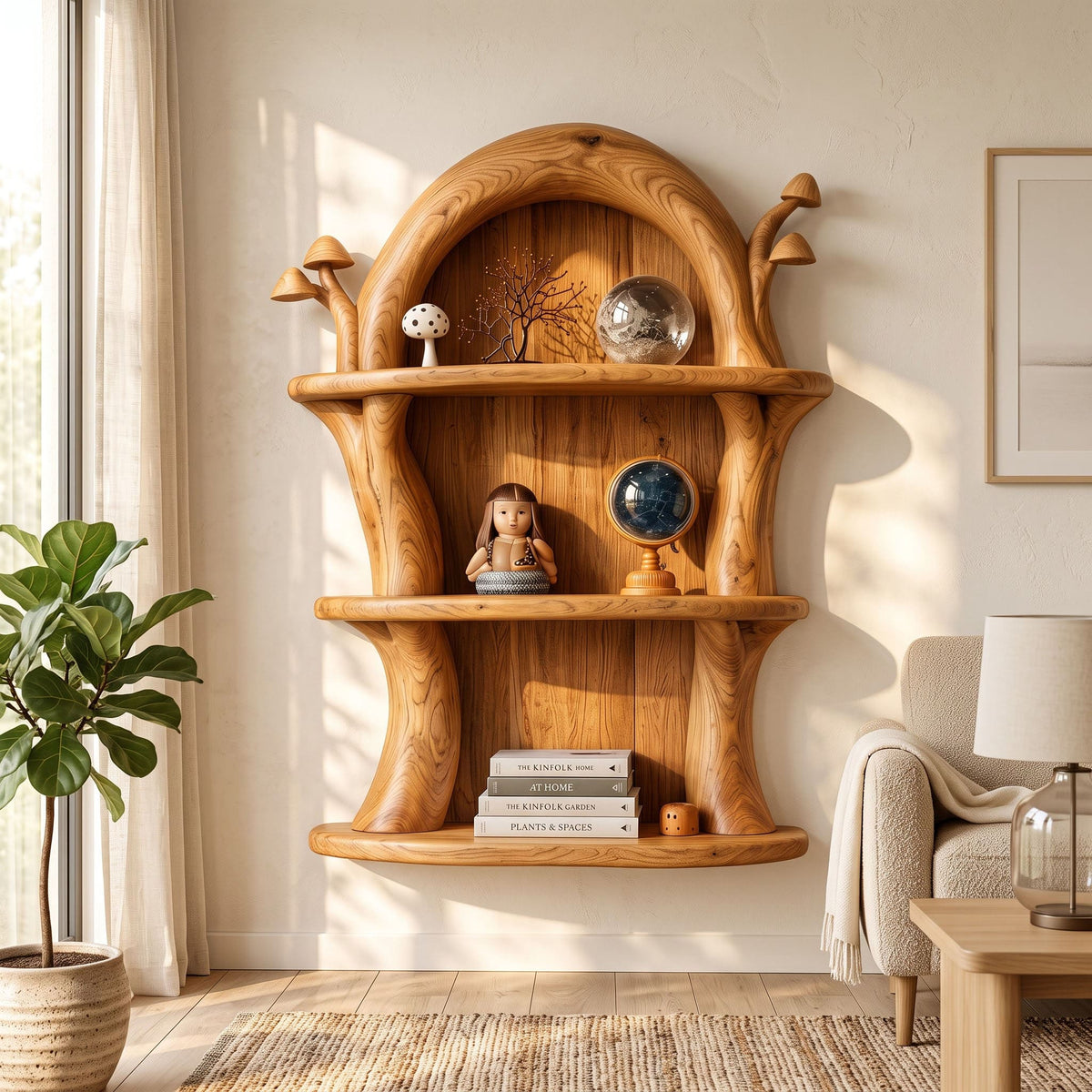 Cottagecore Arched Wood Wall Niche