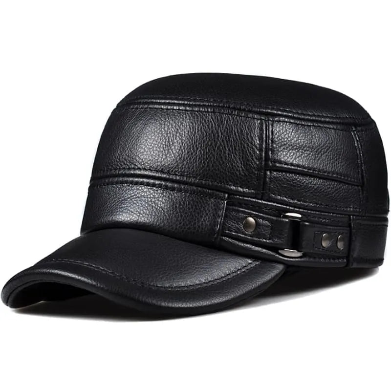 Dayton Earflaps Genuine Leather Army Cap