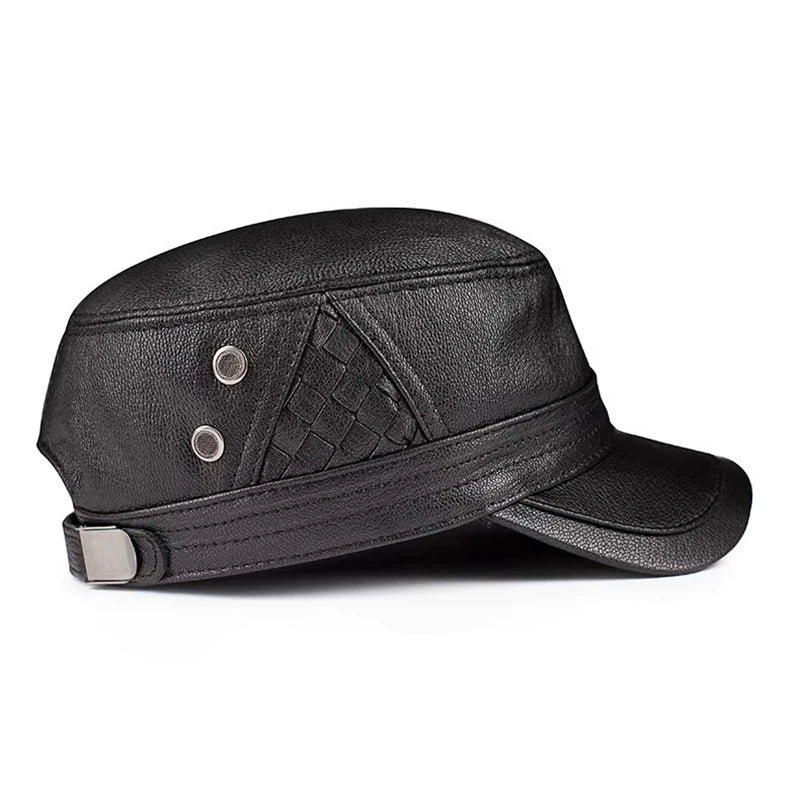 Easttown Genuine Leather Army Cap