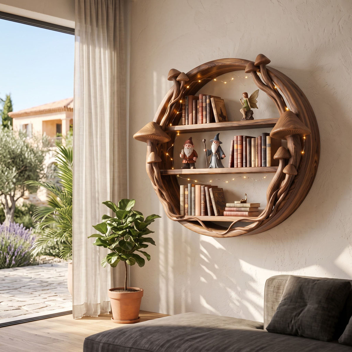 Enchanted Forest Circular Wall Shelf